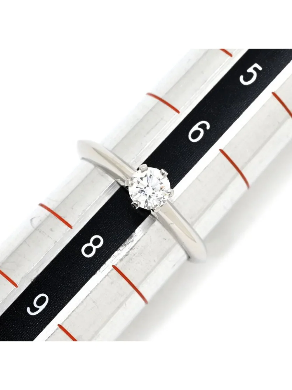 Tiffany & Co Ring Solitaire Diamond Platinum Silver T& Single Standing Claw